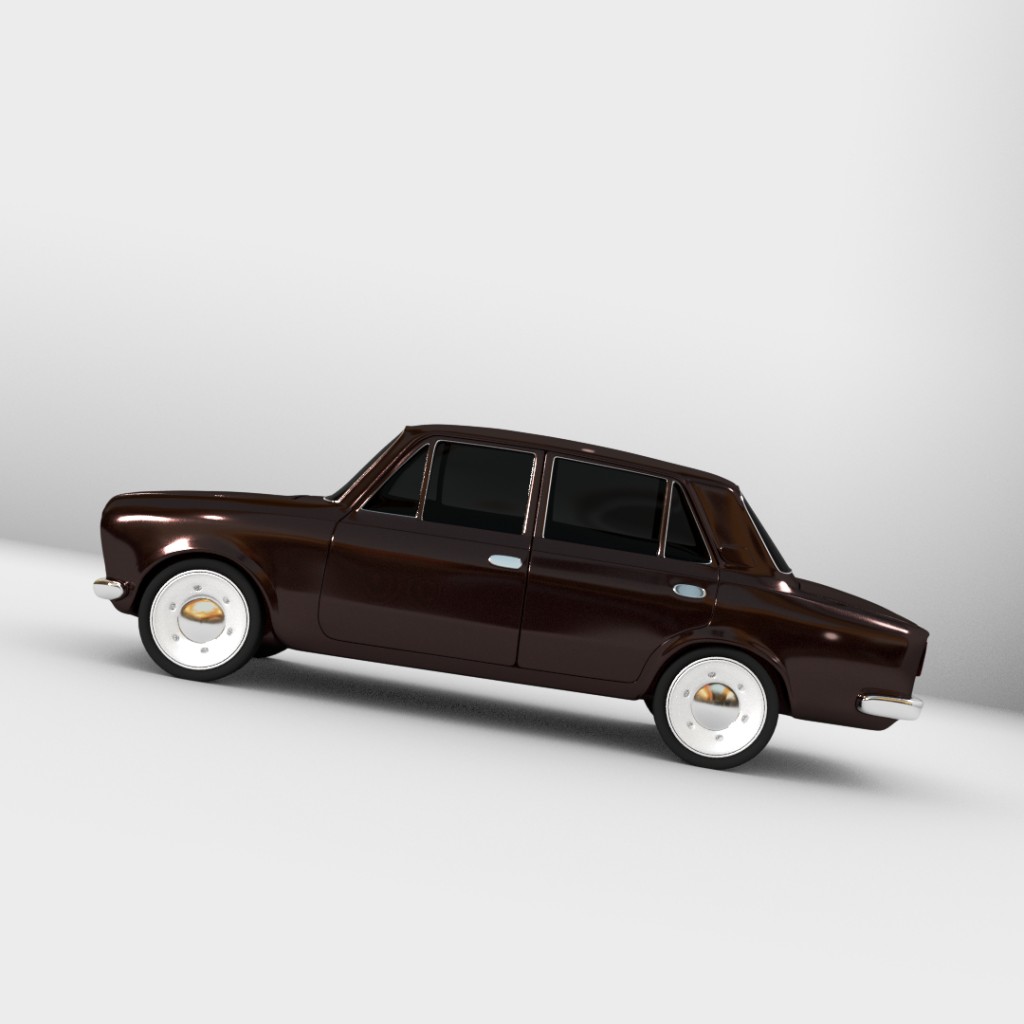Russian Lada manifold car model ( low poly 3D printable ) preview image 1
